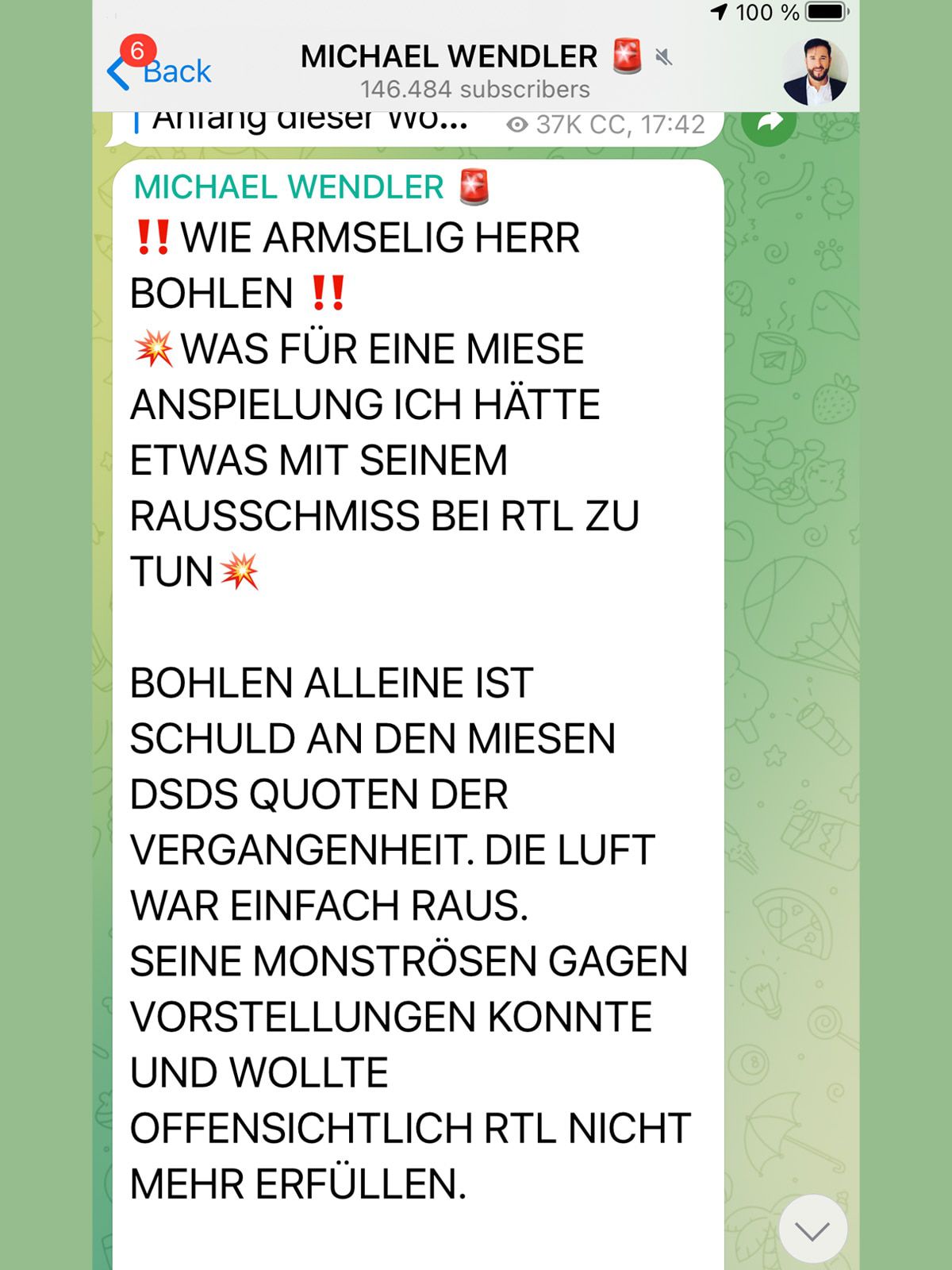 Michael Wendler feuert gegen Dieter Bohlen und RTL
