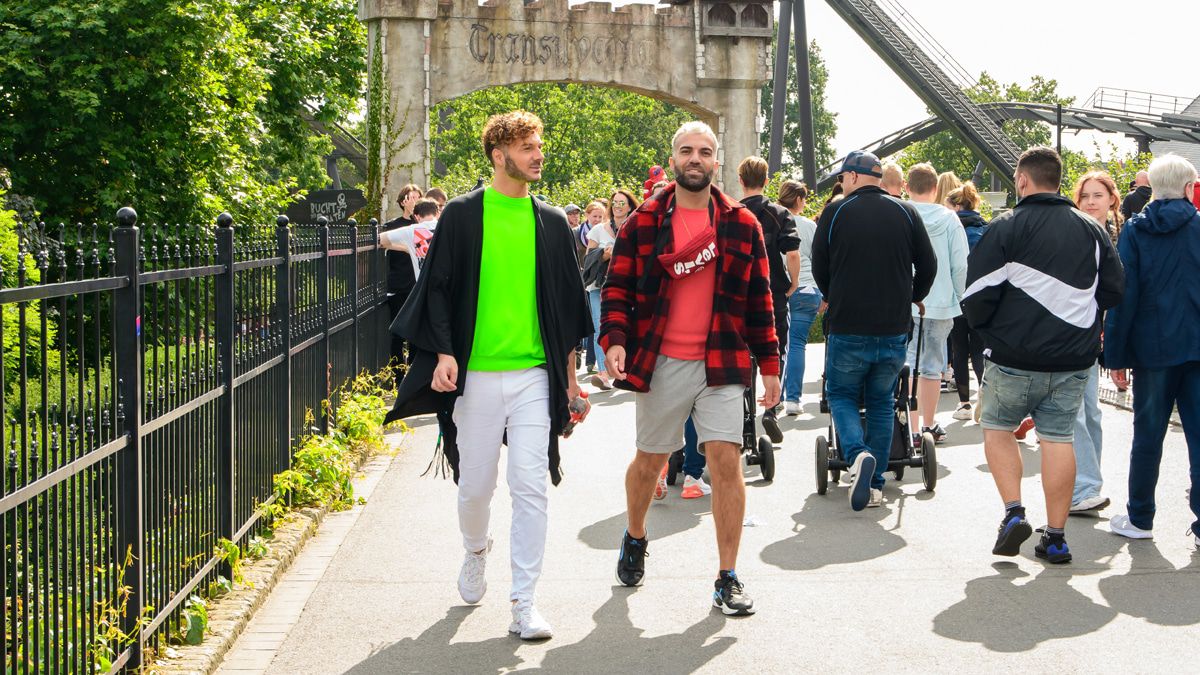 Sam Dylan und Rafi Rachek nach Umzugsstress im Heide Park