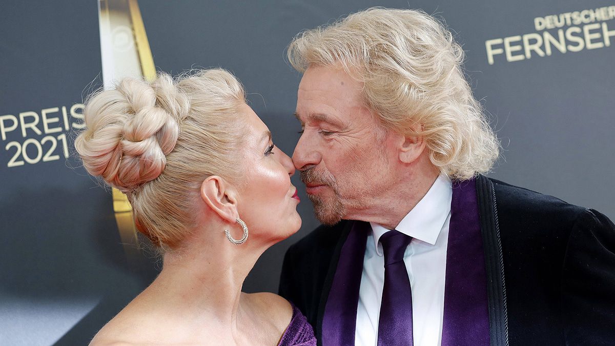 Fernsehpreis“: Thomas Gottschalk und Karina Mroß auf dem roten Teppich