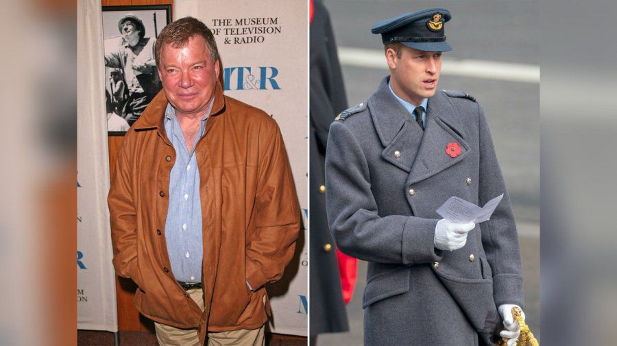 William Shatner (l.) und Prinz William haben in Sachen Weltall-Flügen unterschiedliche Auffassungen. (dr/spot)