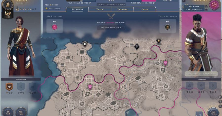 Diplomatie oder Krieg? In «Humankind» liegt das in der Hand der Spielerinnen und Spieler.