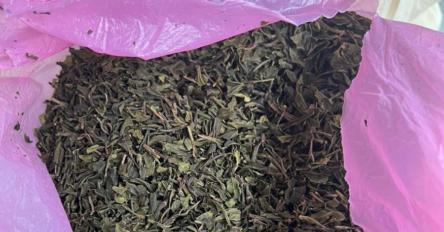 Sichergestelltes Khat in einem Sack.