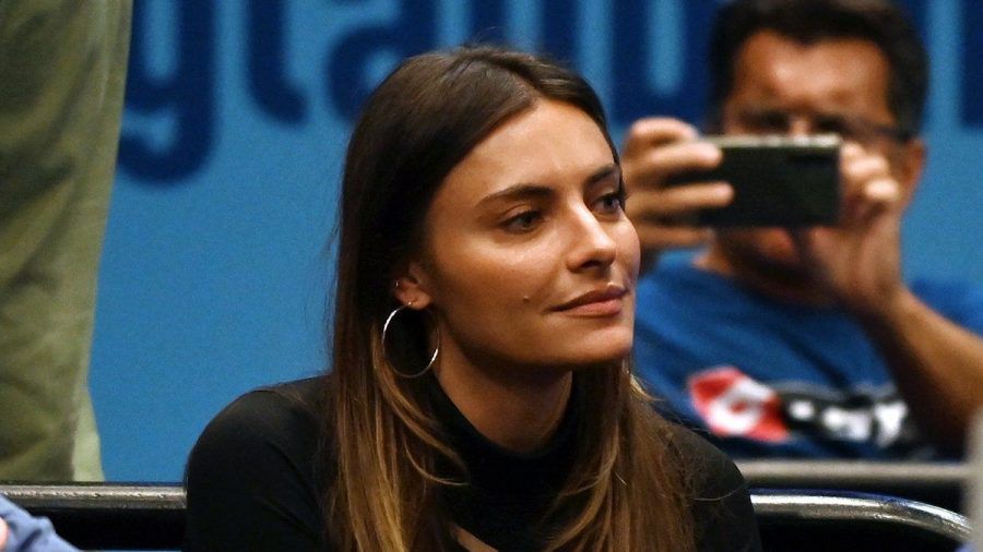 Sophia Thomalla bei Alexander Zverevs Tennisspiel gegen Filip Krajinovic beim Erste Bank Open Tennisturnier am Dienstag in der Wiener Stadthalle. (ili/spot)