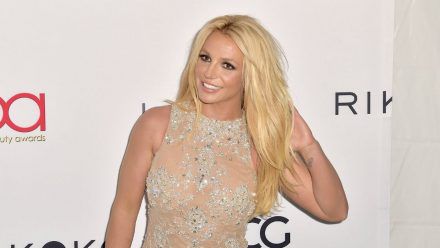 Zahlreiche #FreeBritney-Aktivisten demonstrierten bei der Anhörung am 14. Juli 2021 vor dem Gerichtsgebäude