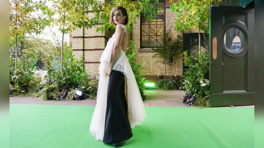Emma Watson kam in einem Kleid aus recyceltem Stoff zum Earthshot Prize. (ncz/spot)