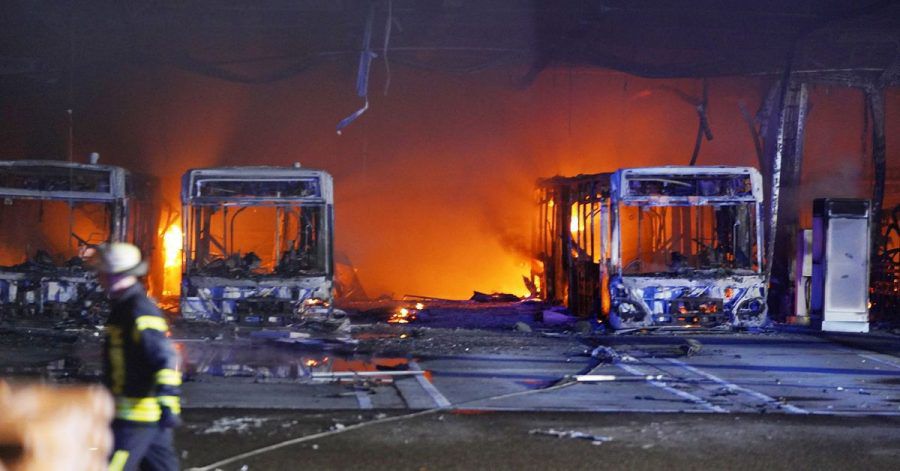 Am Abend ist es zu einem Brand im Busdepot der Stuttgarter Verkehrsbetiebe gekommen.