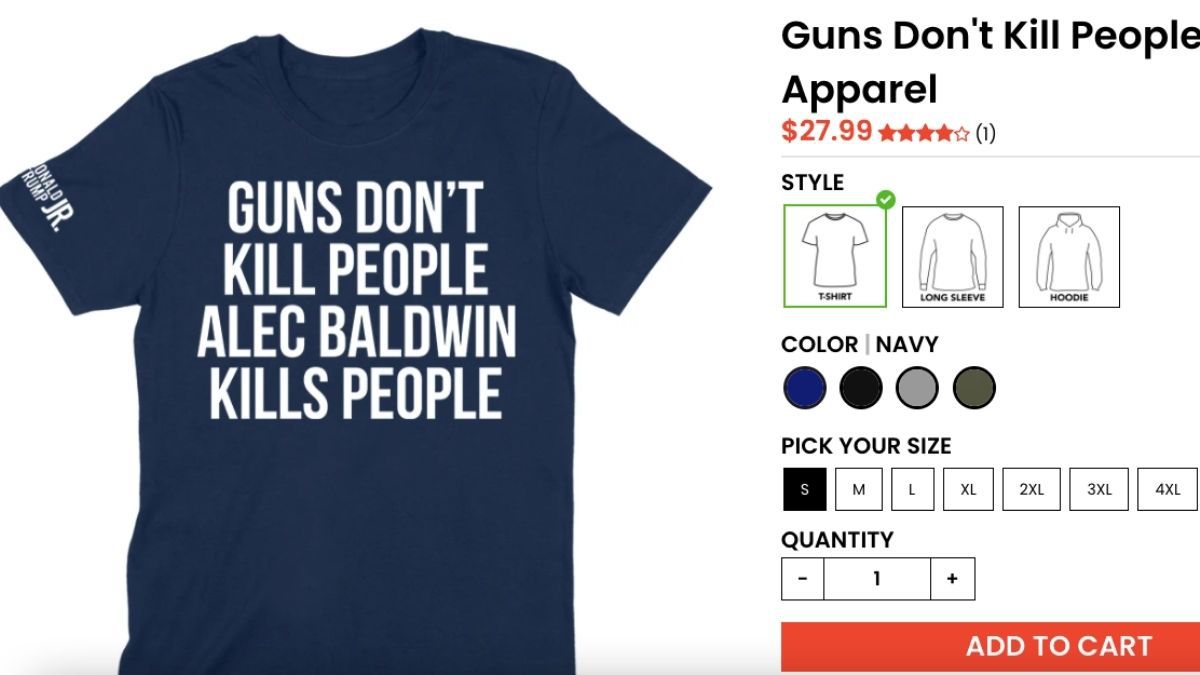 Donald Trump Jr.: Mit Spott gegen Alec Baldwin verkauft er T-Shirts