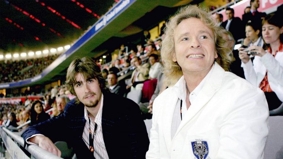 Thomas Gottschalk mit seinem Sohn Roman bei der Eröffnung der Allianz-Arena in München