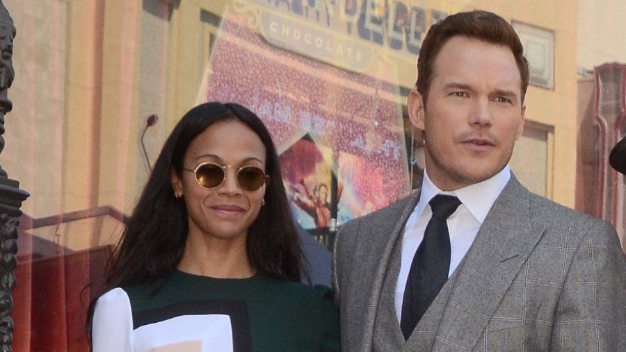 Zoe Saldana und Chris Pratt im April 2021 bei einer Veranstaltung in Los Angeles. (smi/spot)