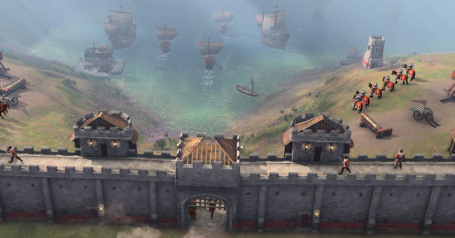 Dicke Schiffe, dicke Mauern und dicke Kanonen: «Age of Empires IV» macht Spielerinnen und Spieler zu Lenkern großer Reiche und ihrer Heere.
