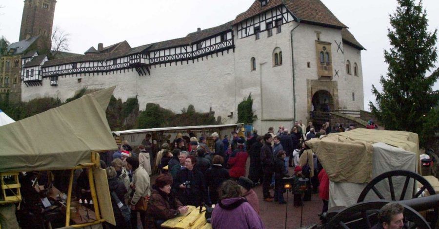 Weihnachtsmarkt auf der Wartburg - vor 20 Jahren.
