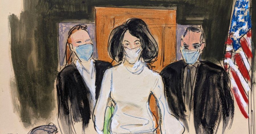 Gerichtszeichnung von Ghislaine Maxwell zu Beginn ihres Prozesses. Die Staatsanwaltschaft beschreibt Maxwell als «rechte Hand» des in höchsten US-Kreisen verkehrenden Jeffrey Epsteins-