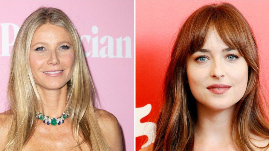 Gwyneth Paltrow (l.) "liebt" die Partnerin ihres Ex-Mannes, Dakota Johnson. (wue/spot)