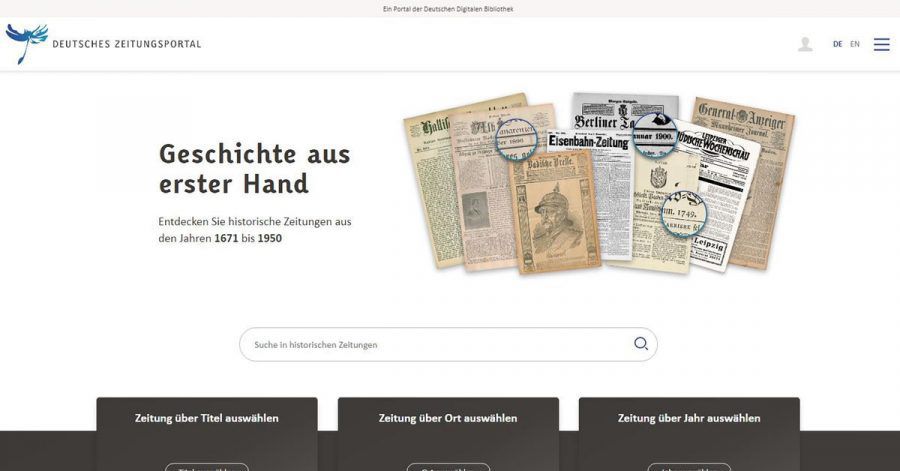 Kostenlos und durchaus unterhaltsam: Das Zeitungsportal mit mehr als 4,5 Millionen digitalisierten, historischen Zeitungsseiten.