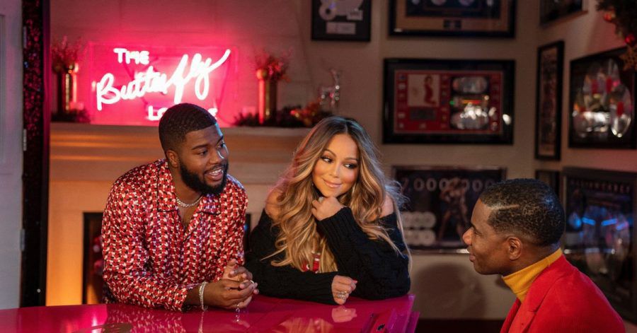 Die Sänger Khalid (l-r), Mariah Carey und Kirk Franklin singen «Fall in Love at Christmas».