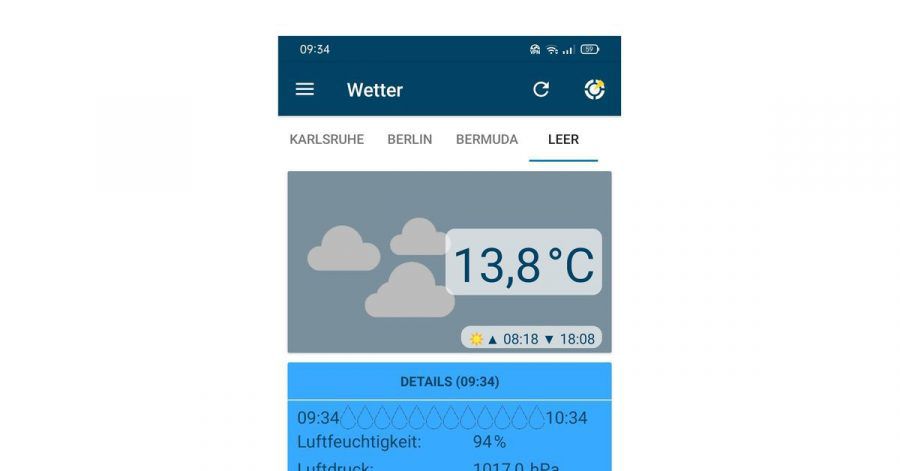 Trübe-Tassen-Wetter in Ostfriesland: Alles, was man zur Wetterlage und zur Vorhersage wissen muss, präsentiert die App auf einen Blick.