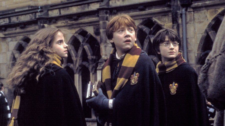 Emma Watson, Rupert Grint (M.) und Daniel Radcliffe vor 20 Jahren. (smi/spot)