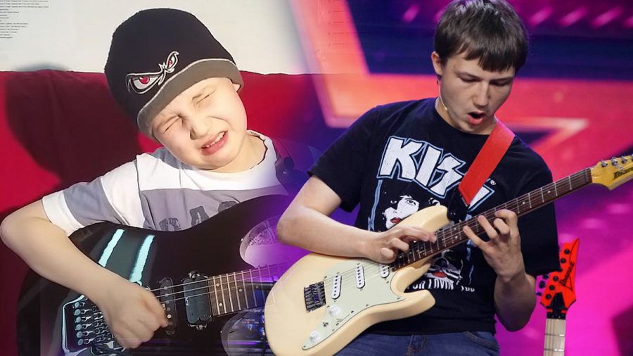 Wunderkind Dustin Thompson: Hier rockt er als Neunjähriger an der E-Gitarre