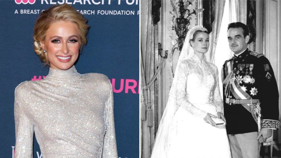 Paris Hilton (l.) hat sich von Grace Kellys Hochzeit inspirieren lassen. (ili/spot)