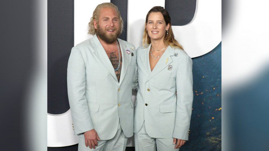 Jonah Hill und seine Freundin Sarah Brady auf der "Don't Look Up"-Premiere in New York City. (jes/spot)