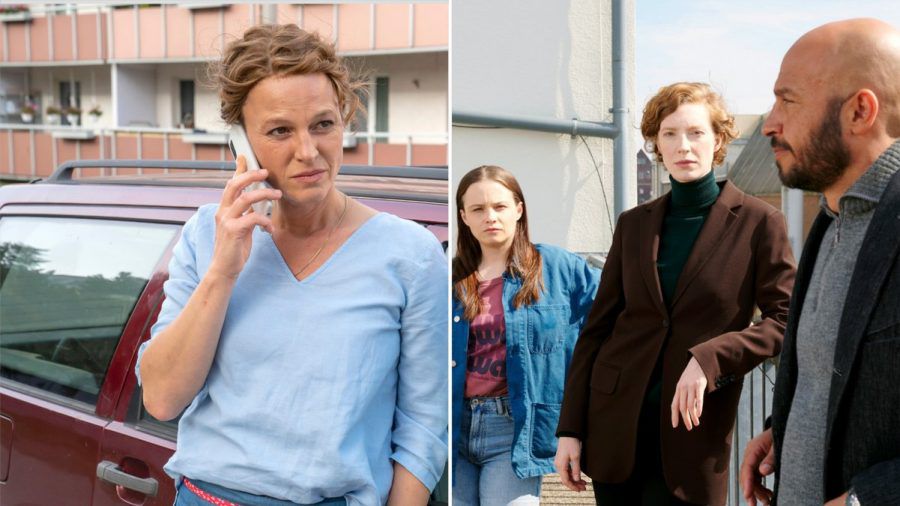 Während "Polizeiruf 110"-Star Maria Simon (l.) 2021 ihren letzten Fall löste, gingen Jasna Fritzi Bauer, Luise Wolfram und Dar Salim (v.l.n.r.) in Bremen zum ersten Mal auf Verbrecherjagd. (amw/spot)