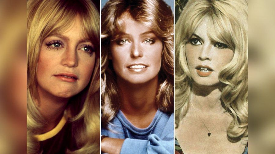Goldie Hawn (l.), Farrah Fawcett (M.) und Brigitte Bardot machten den Waft Fringe zur Trendfrisur. (ncz/spot)