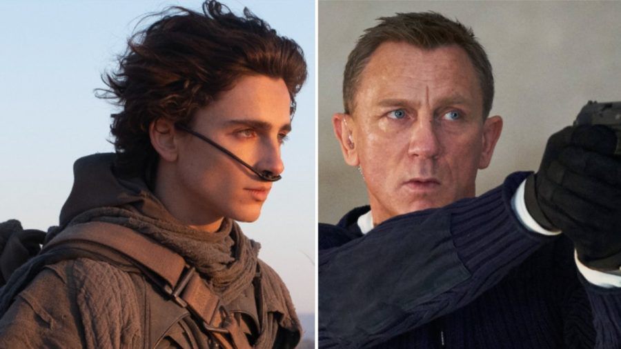 Timothée Chalamet (li.) auf dem Wüstenplaneten und Daniel Craig bei seinem letzten Einsatz als James Bond. (stk/spot)