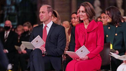Prinz William und Herzogin Kate während des Gottesdienstes in der Westminster Abbey. (wag/spot)