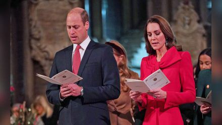 William und Kate beim Weihnachtssingen in der Westminster Abbey. (smi/spot)