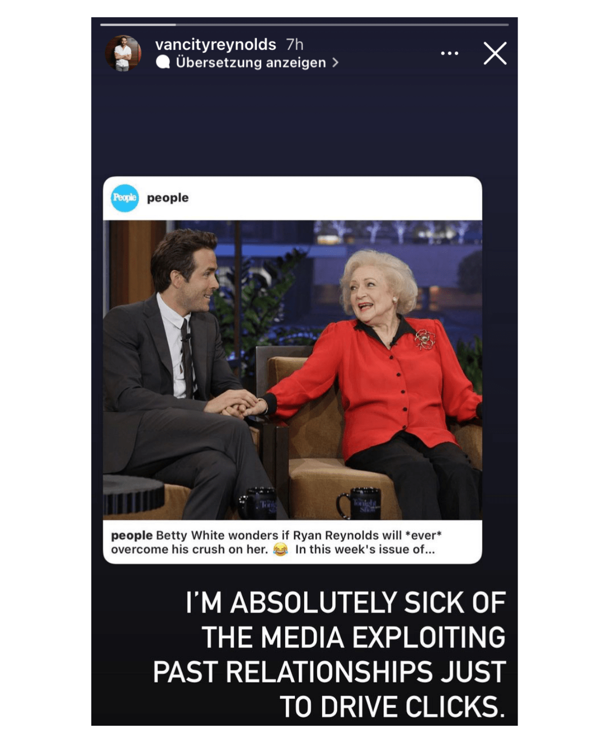 Ryan Reynolds: So lustig reagiert er auf Betty Whites Liebes-Geständnis