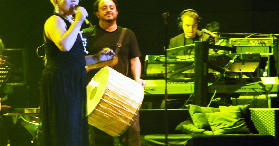 Die türkische Sängerin Sezen Aksu bei einem Konzert in Berlin 2009.