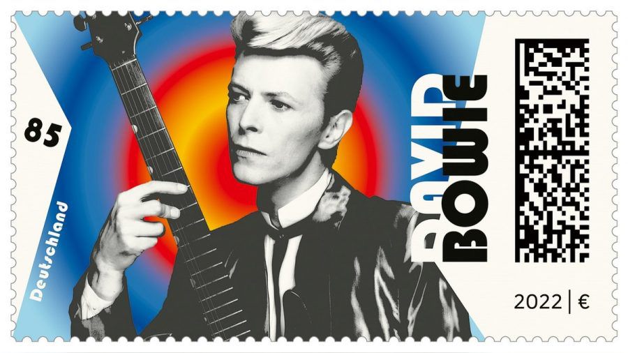 Sonderbriefmarke für David Bowie. (ili/spot)