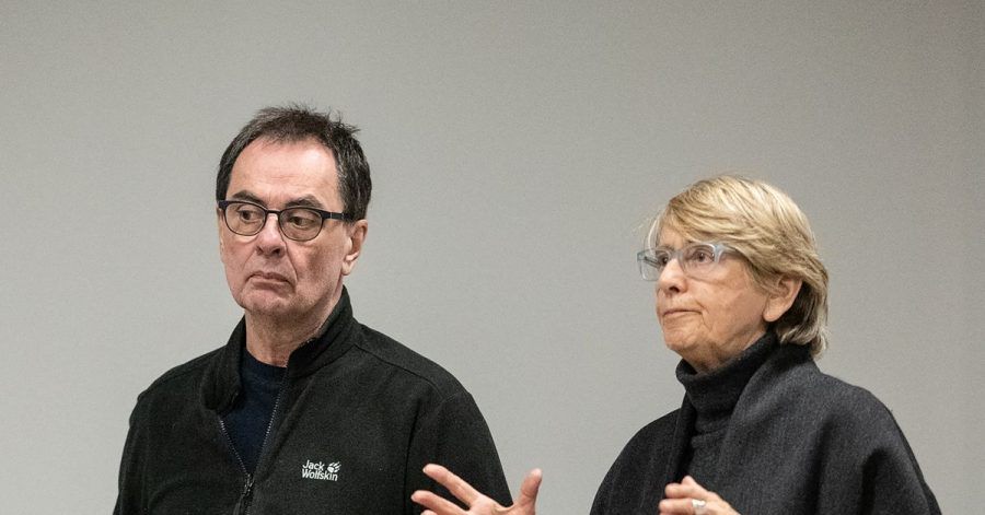 Gerhard Steidl, Verleger und Gründungsdirektor Kunsthaus Göttingen, und Ute Eskildsen, Kuratorin der Ausstellung.