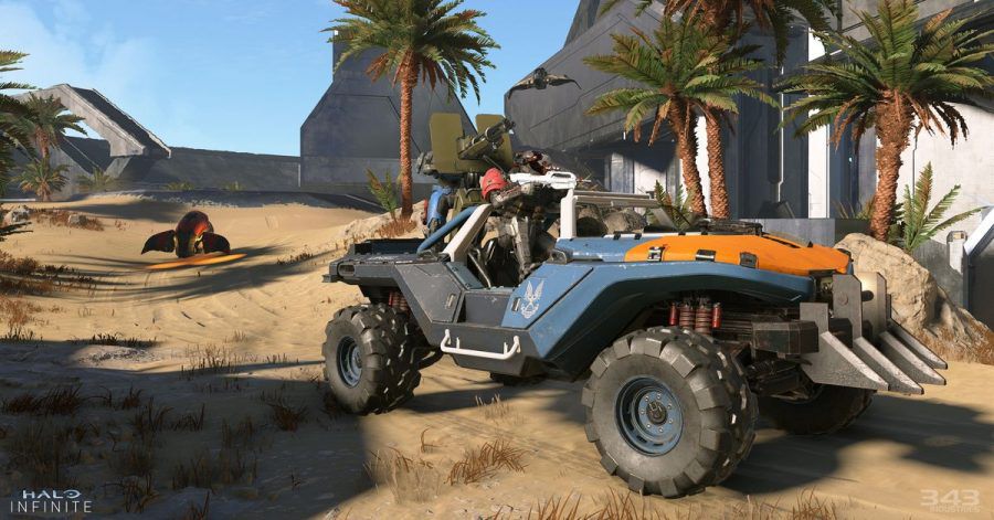 Dicke Reifen, großes Kaliber: Die Fahrzeuge sind gerade im Multiplayermodus von «Halo Infinite» ein wichtiges Spielelement.