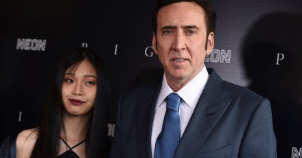 US-Schauspieler Nicolas Cage mit seiner Ehefrau Riko Shibata bei einer Filmpremiere in Los Angeles.