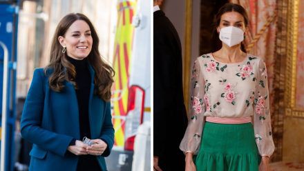 Billigschmuck und recycltes Kleid: Werden Herzogin Catherine und Königin Letizia zu Normalos?