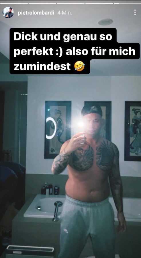 Pietro Lombardi oben ohne: Er zeigt ein ehrliches Spiegel-Selfie mit Bauch!