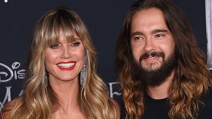 Heidi Klum und Ehemann Tom Kaulitz feiern mit Luftballons und Rosenblättern. (jes/spot)