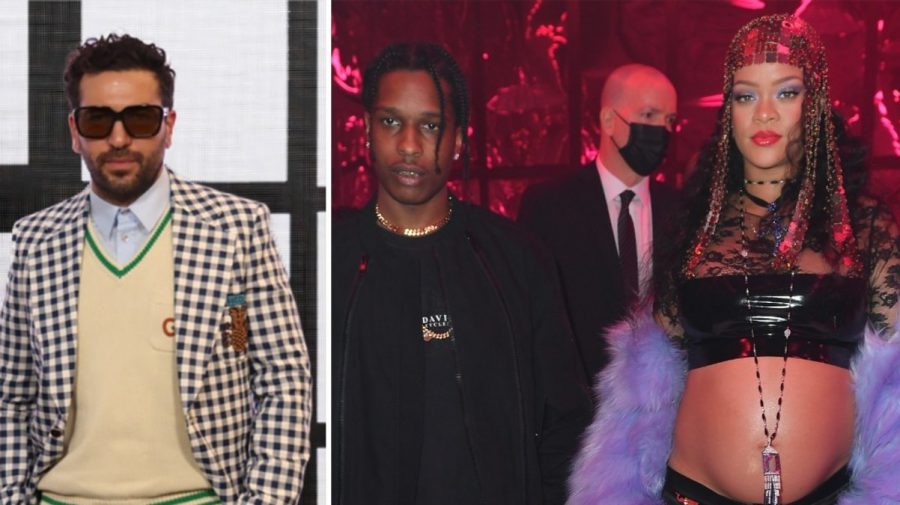 Elyas M'Barek (li.) war mit A$AP Rocky und Rihanna auf einer Party der Mailänder Fashion Week. (tae/spot)