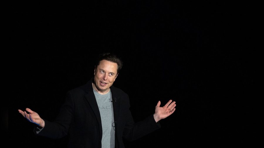 Elon Musk während einer SpaceX-Präsentation. (elm/spot)