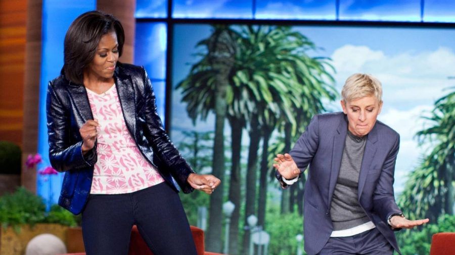 Michelle Obama und Ellen DeGeneres bei einer Aufzeichnung für die "The Ellen DeGeneres Show". (wue/spot)