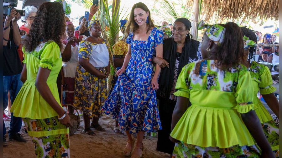 Herzogin Kate tanzt in Belize. (ili/spot)
