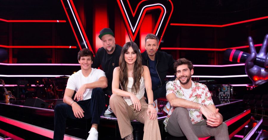 Wincent Weiss (l-r), Smudo, Lena Meyer-Landrut, Michi Beck und Alvaro Soler sind die Jury von «The Voice Kids».