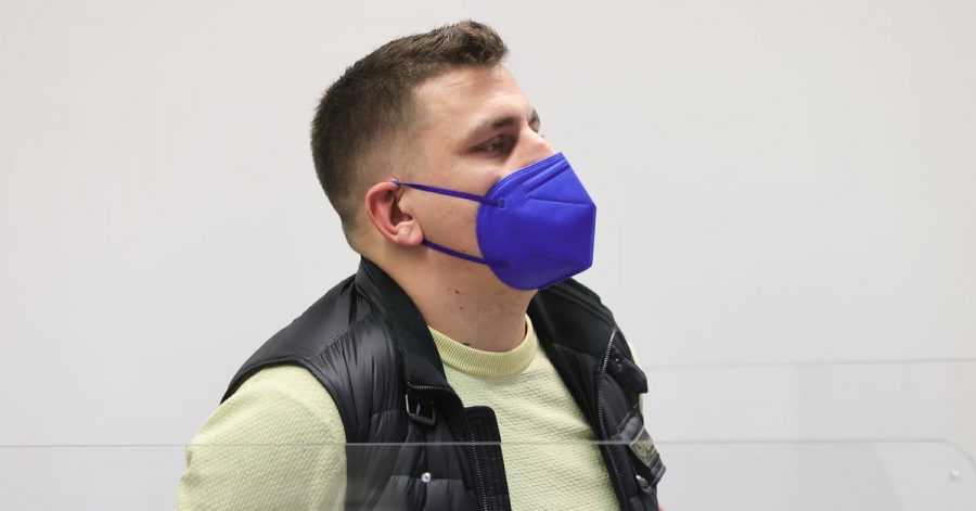 Der deutsche Rapper Gzuz vor Gericht.