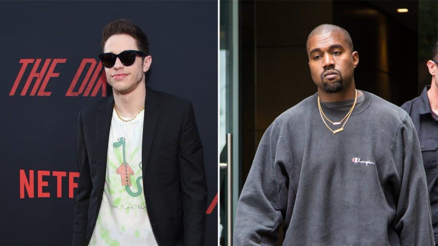 Pete Davidson (l.) und Kanye West kämpfen um Kim Kardashian. (dr/spot)