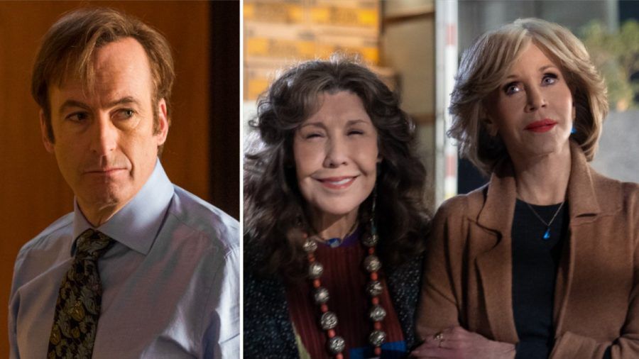 Von diesem Trio heißt es Abschied nehmen: Saul Goodman (Bob Odenkirk) aus "Better Call Saul" und "Grace and Frankie" (Jane Fonda und Lily Tomlin). (stk/spot)