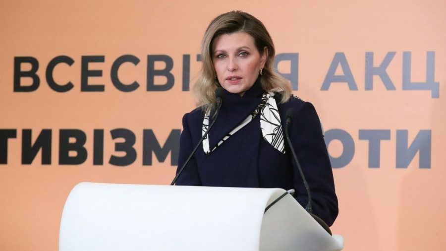Olena Selenska auf einer Tagung in Kiew