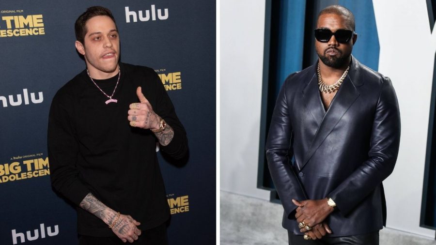 Pete Davidson und Kanye West auf dem roten Teppich