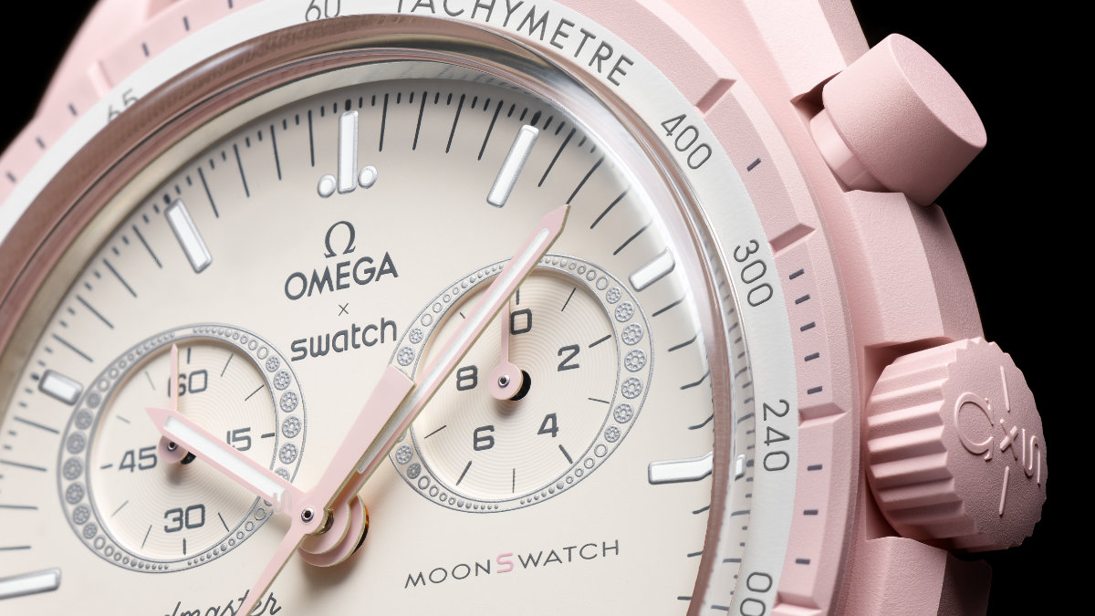 Swatch Speedmaster in rosa