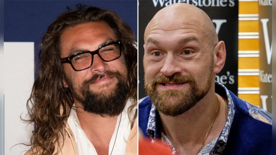 Jason Momoa (l.) nennt Tyson Fury "eine große Inspiration". (jom/spot)